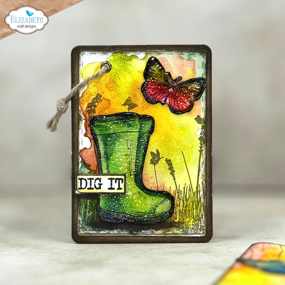 Elizabeth Craft Designs Garden of Love Stamp and Die Set csd413 dig it