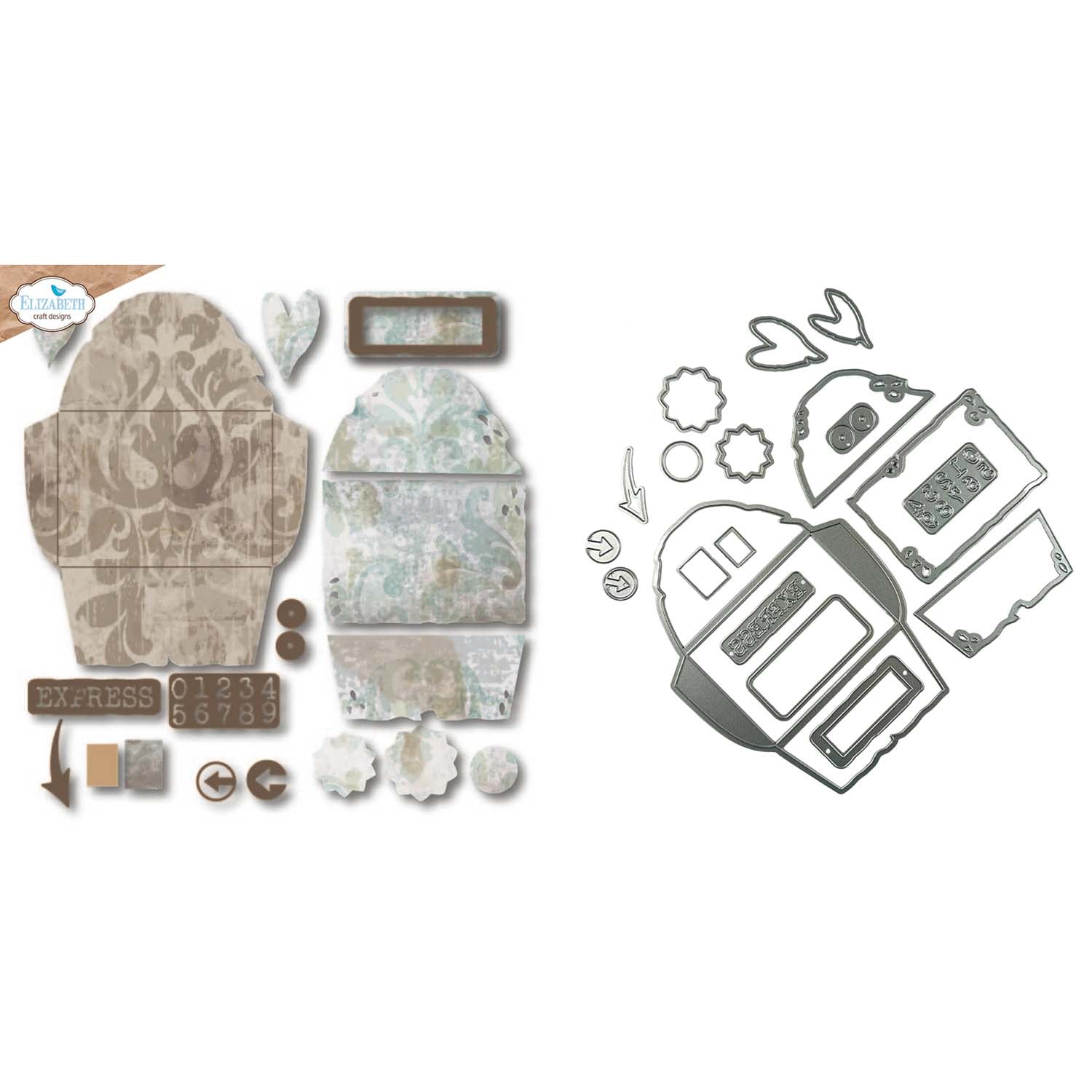 Elizabeth Craft Designs Grunge Envelope Dies 2344 arrow