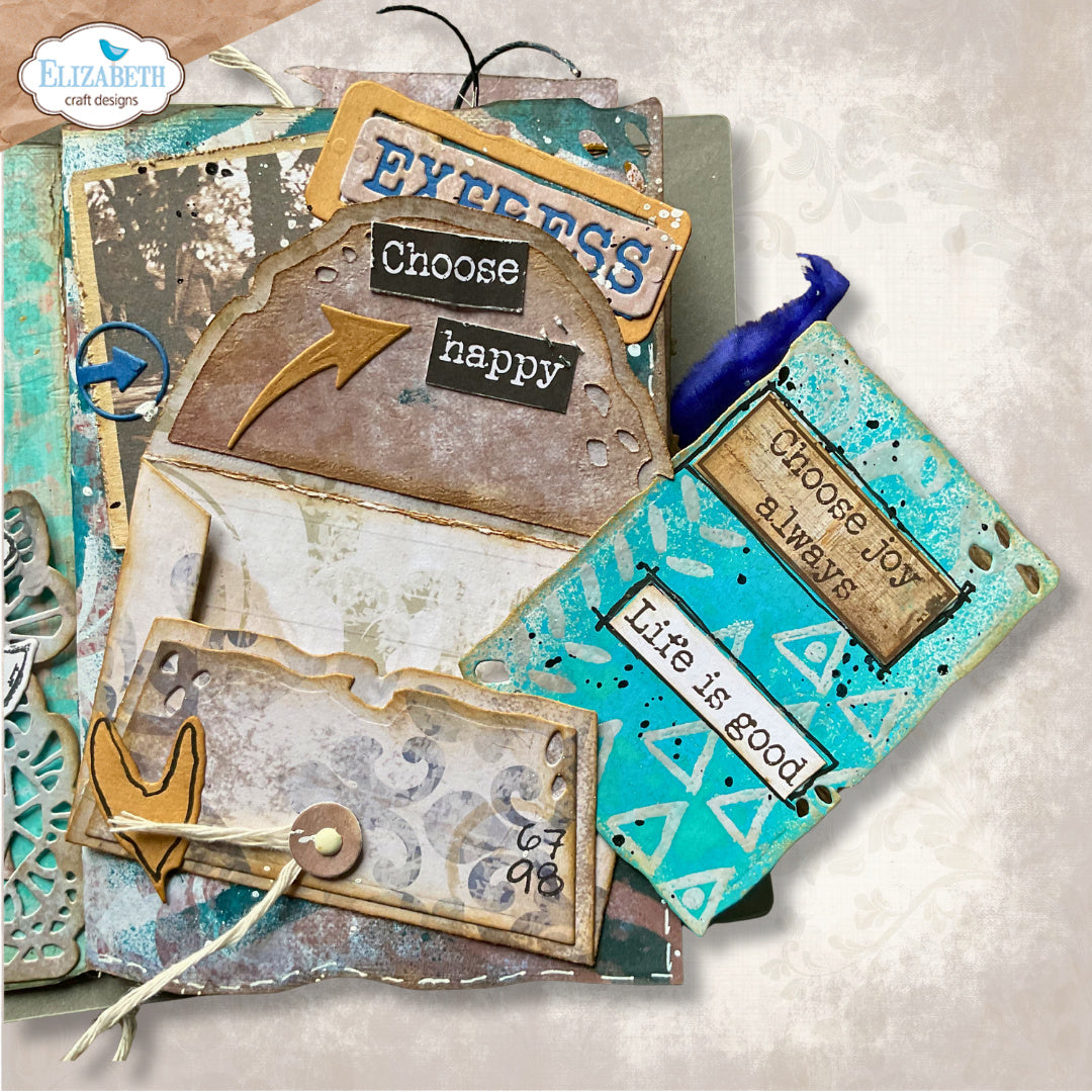 Elizabeth Craft Designs Grunge Envelope Dies 2344 happy