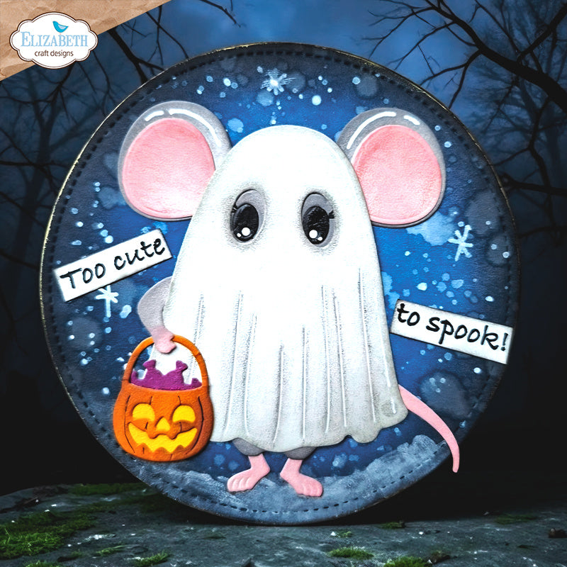 Elizabeth Craft Designs Halloween Costumes Scary Dies 2385 ghost mouse pumpkin candy bag card