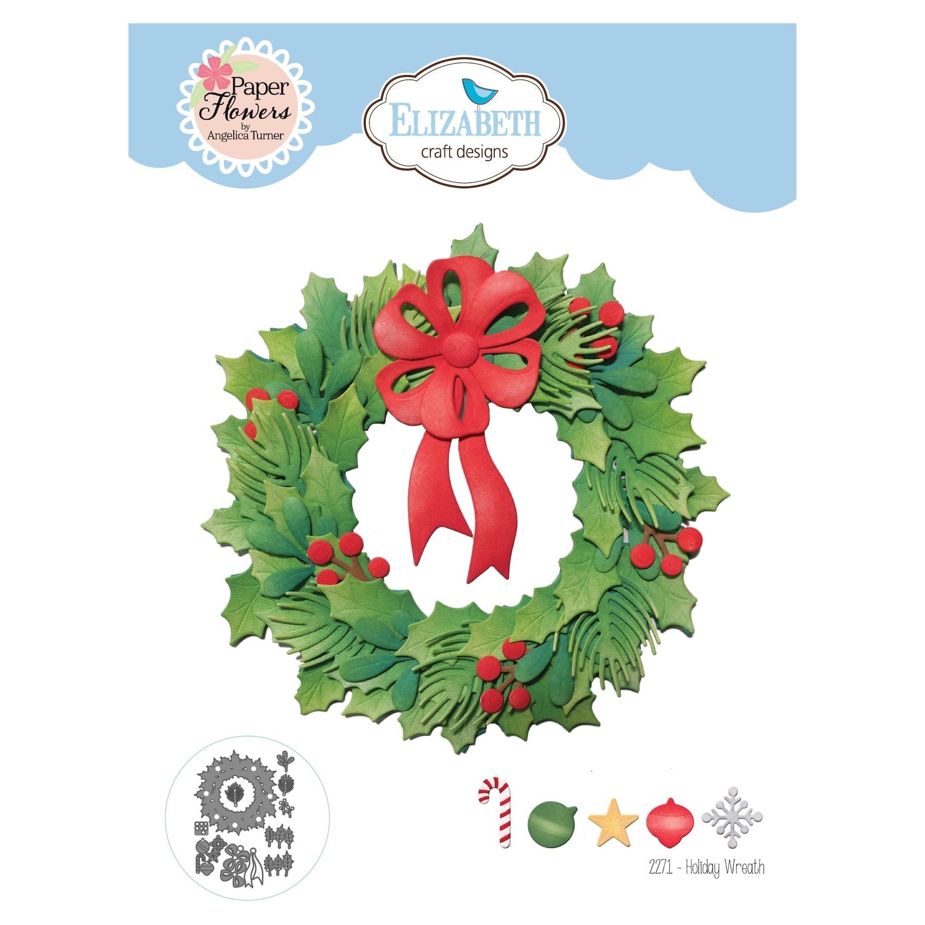 Elizabeth Craft Designs Holiday Wreath Dies 2271
