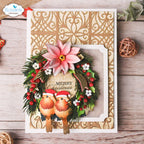 Elizabeth Craft Designs Holiday Wreath Dies 2271 merry christmas