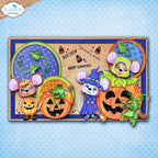 Elizabeth Craft Designs Jack O Lantern Dies 2386 pumpkins with vines candy corn happy haunting card
