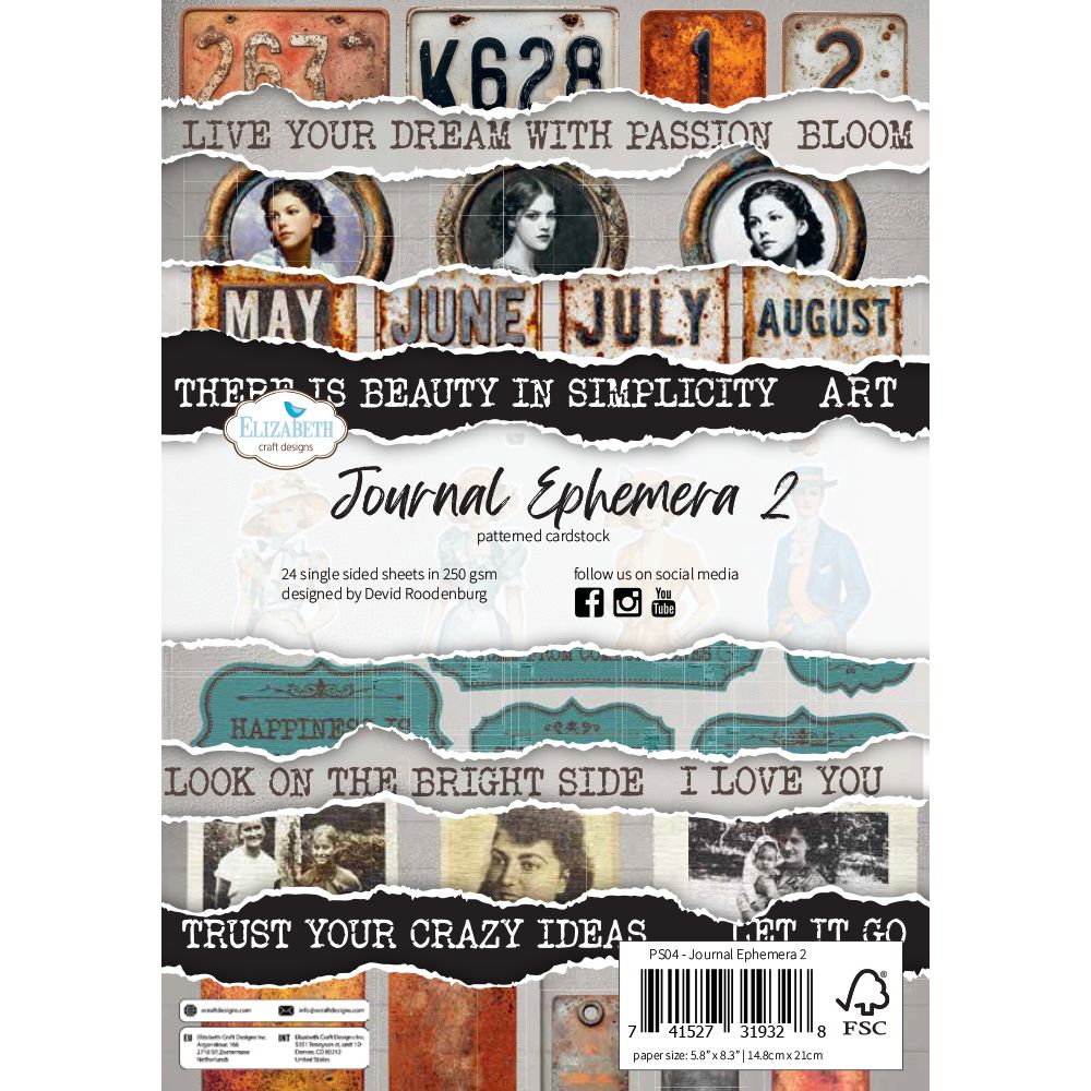 Elizabeth Craft Designs Journal Ephemera 2 ps04