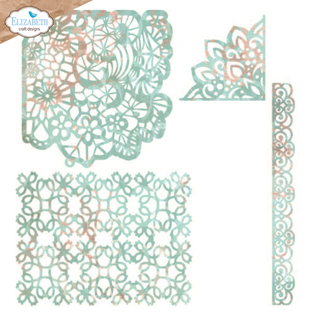 Elizabeth Craft Designs Lace All Over Dies 2323 teal