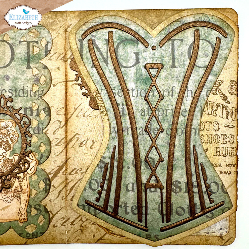 Elizabeth Craft Designs Laced Up XL Dies 2240 corset 2