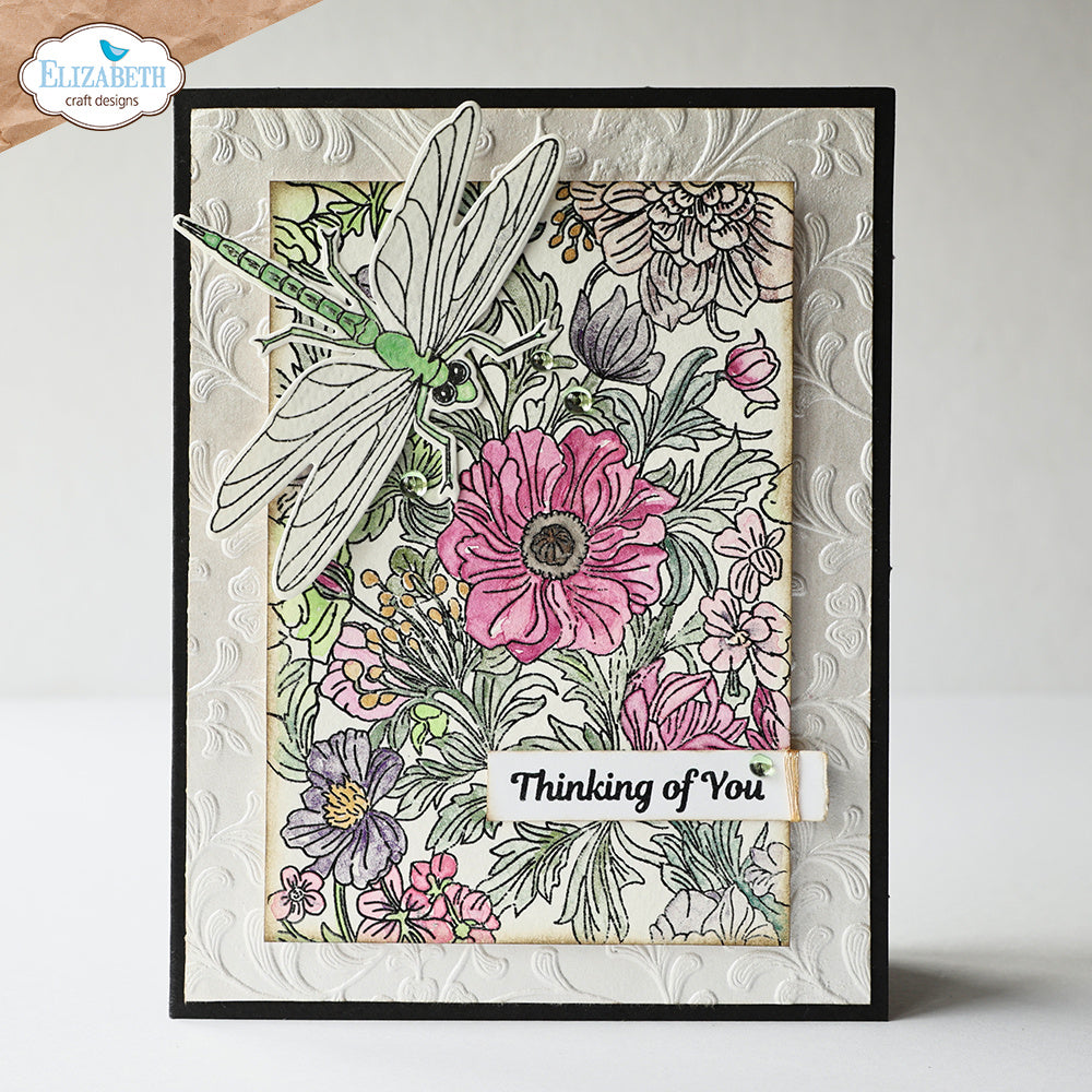 Elizabeth Craft Designs Large Nature Stamp Clear Stamps cs404 thinking of you