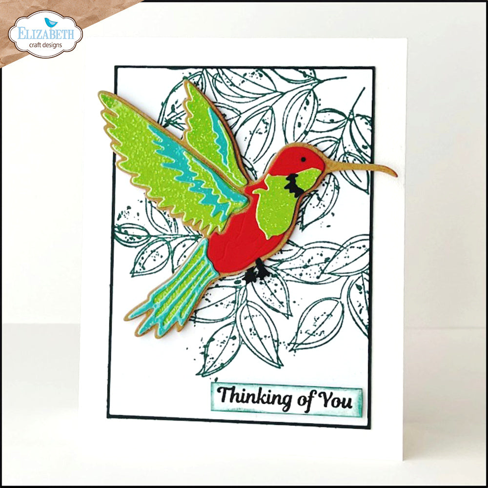 Elizabeth Craft Designs Large Nature Stamp Clear Stamps cs404 thinking of you hummingbird