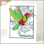 Elizabeth Craft Designs Large Nature Stamp Clear Stamps cs404 thinking of you hummingbird