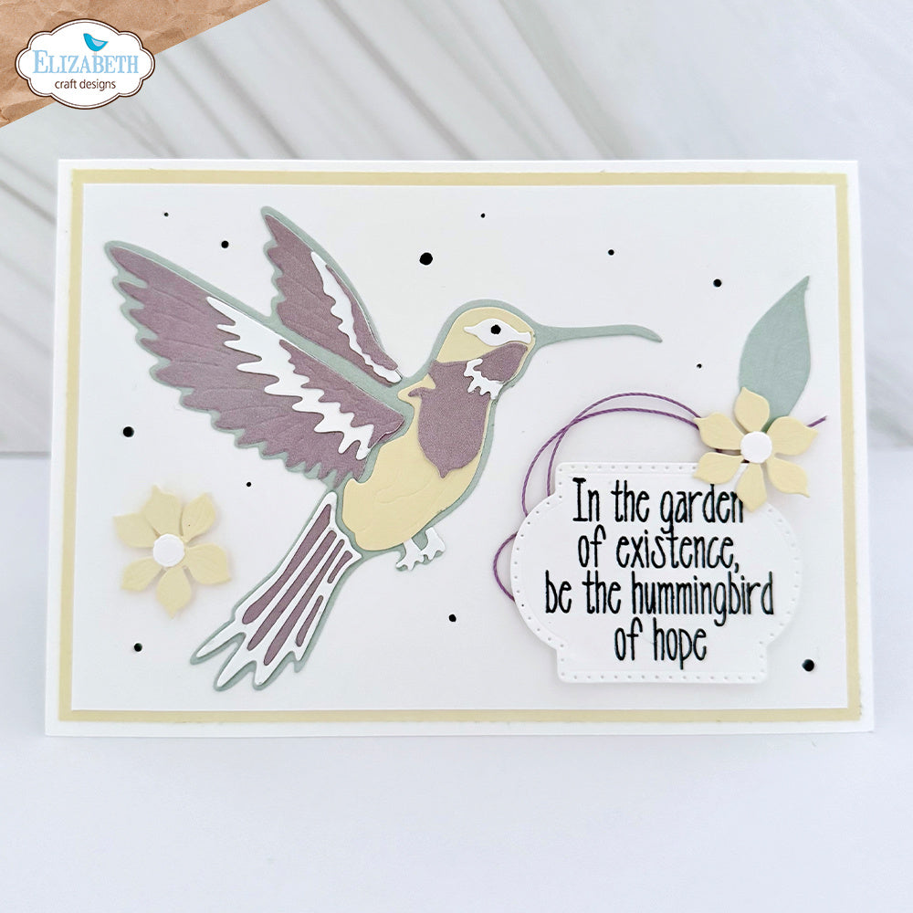 Elizabeth Craft Designs Layered Hummingbird Dies 2235 garden