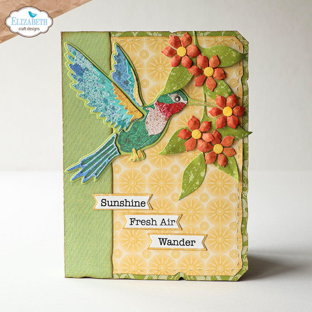 Elizabeth Craft Designs Layered Hummingbird Dies 2235 sunshine