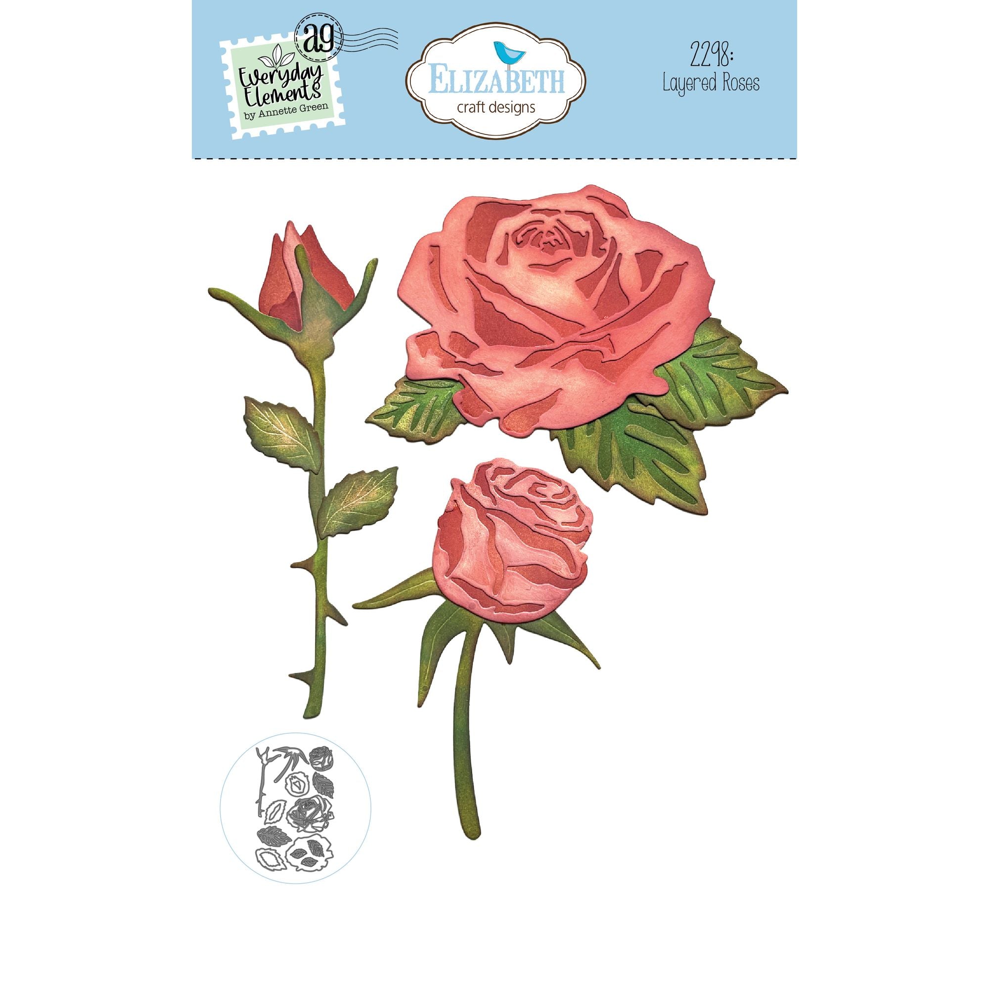 Elizabeth Craft Designs Layered Roses Dies 2298