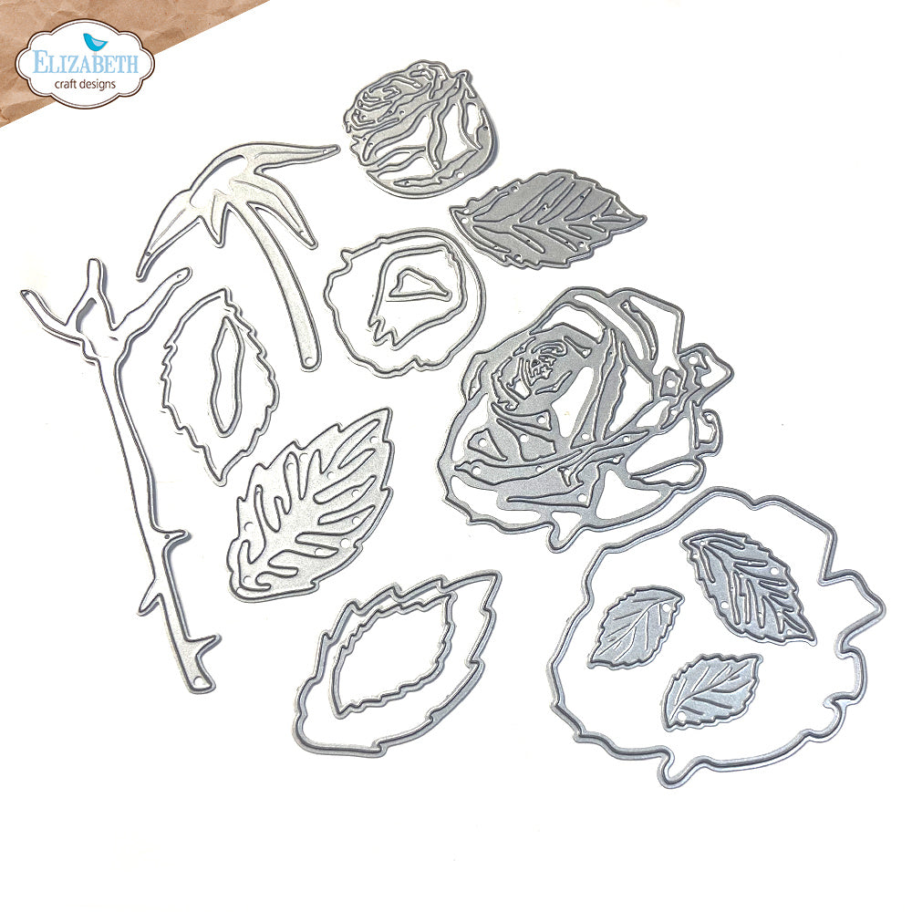 Elizabeth Craft Designs Layered Roses Dies 2298 pieces