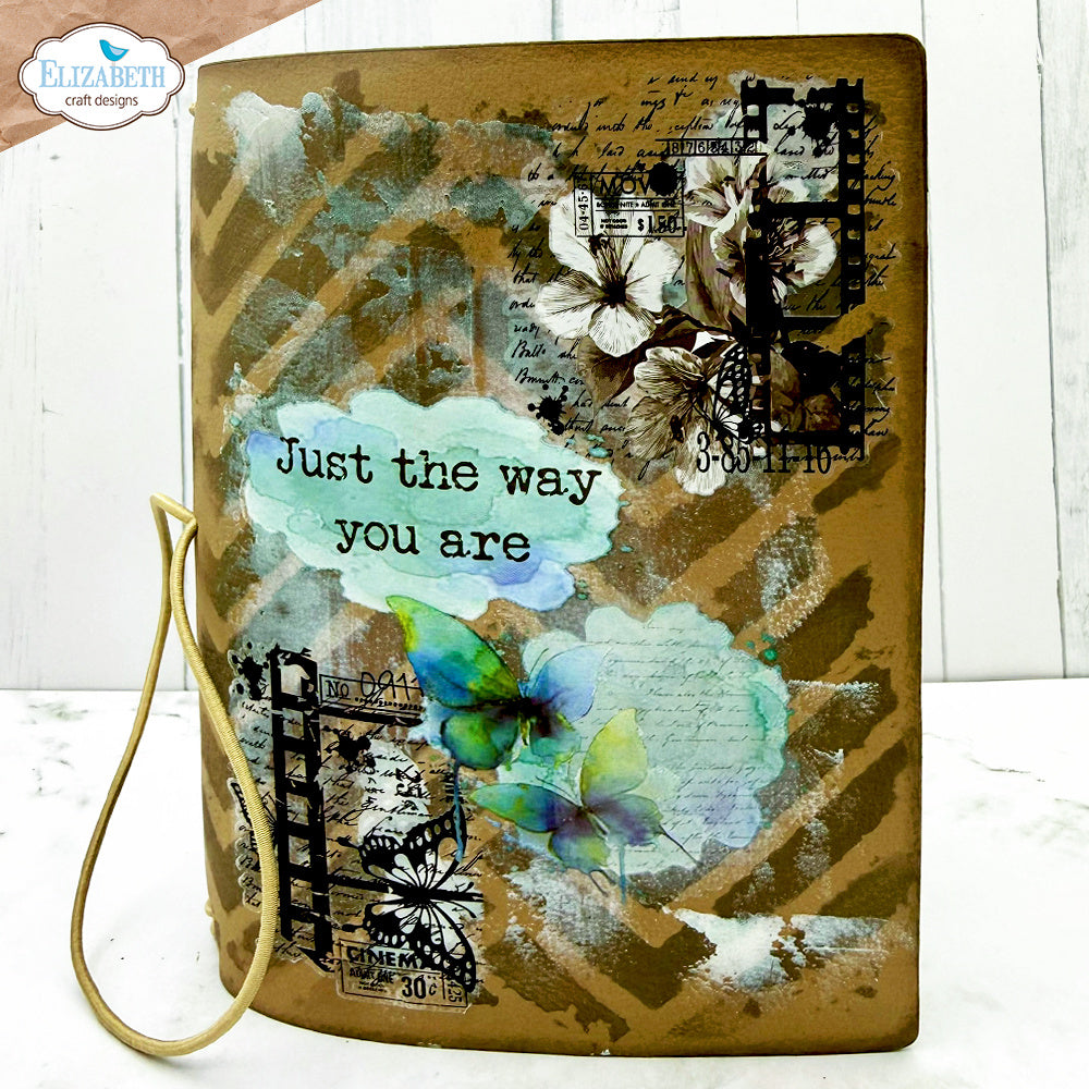 Elizabeth Craft Designs Layers of Time Rub Ons ro001 butterflies white flowers ust the way are you journal