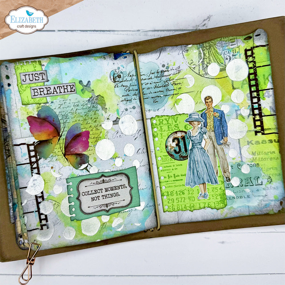 Elizabeth Craft Designs Layers of Time Rub Ons ro001 man and woman just breathe journal