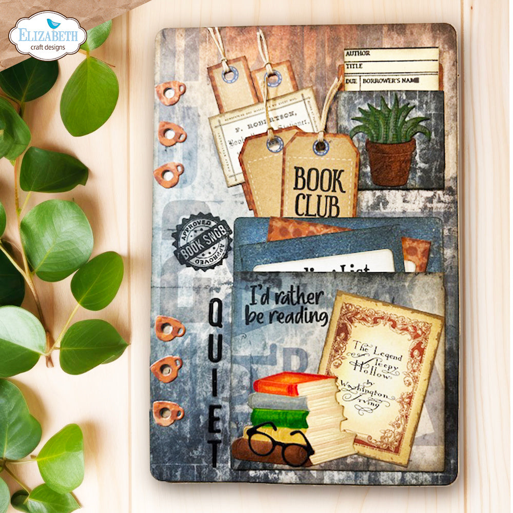 Elizabeth Craft Designs Library Pockets and Accessories Dies 2358 book club