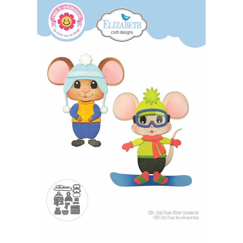 Elizabeth Craft Designs Little Mouse Winter Accessories Dies 2284