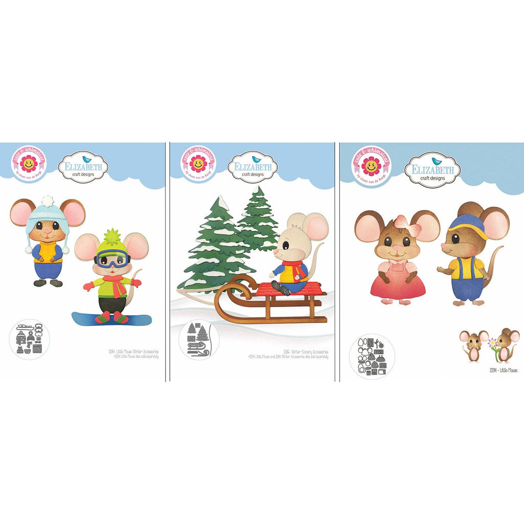 Elizabeth Craft Designs Little Mouse Winter Dies Bundle