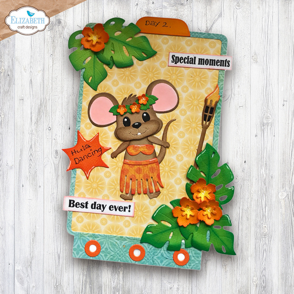 Elizabeth Craft Designs Little Mouse and Aloha Accessories Die Bundle hula mouse