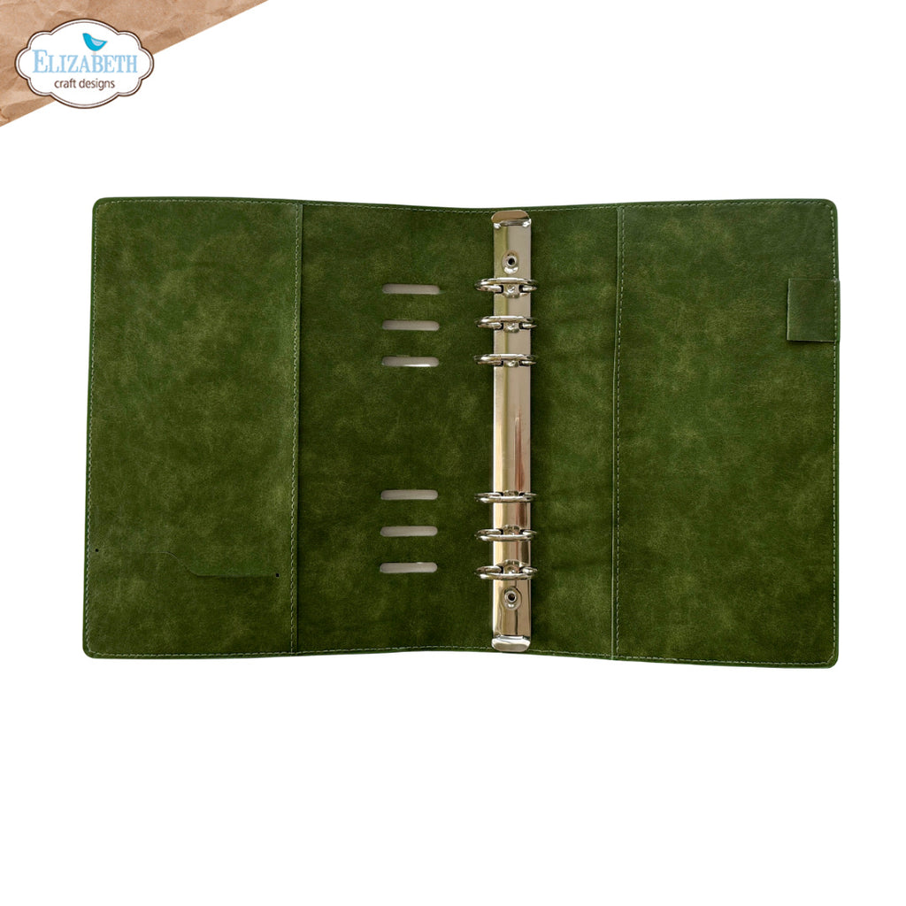 Elizabeth Craft Designs Memory Binder Earthy Green mb001 open