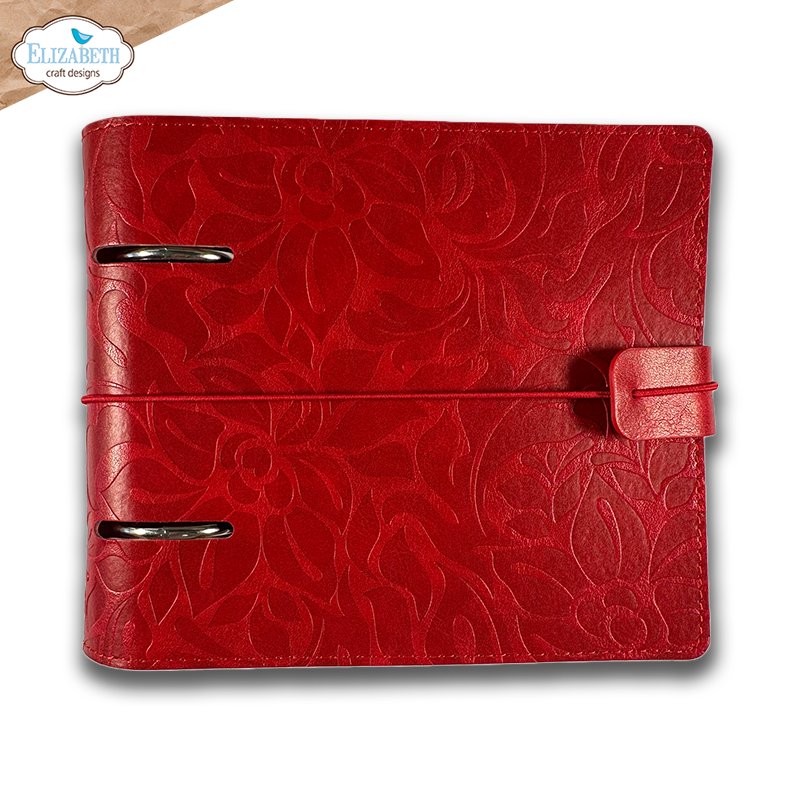 Elizabeth Craft Designs Memory Binder Square Page Festive Red Embossed mb007