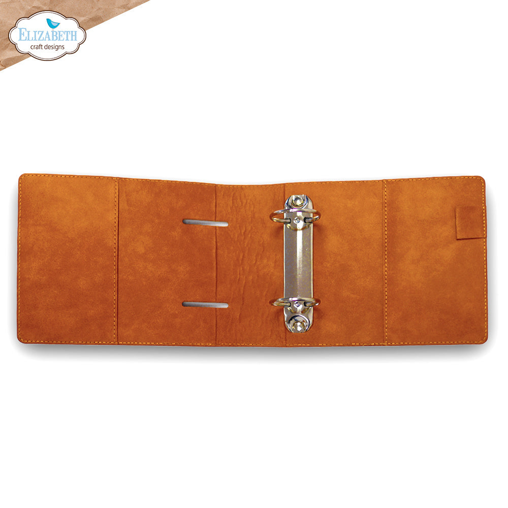 Elizabeth Craft Designs Memory Binder Square Page Rusty Brown mb005 open with pockets