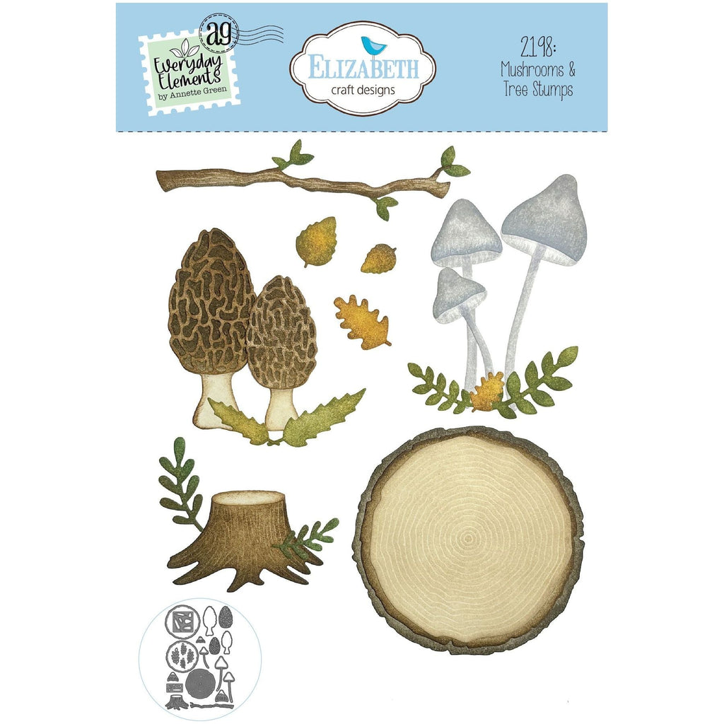 Elizabeth Craft Designs Mushrooms and Tree Stumps Dies 2198