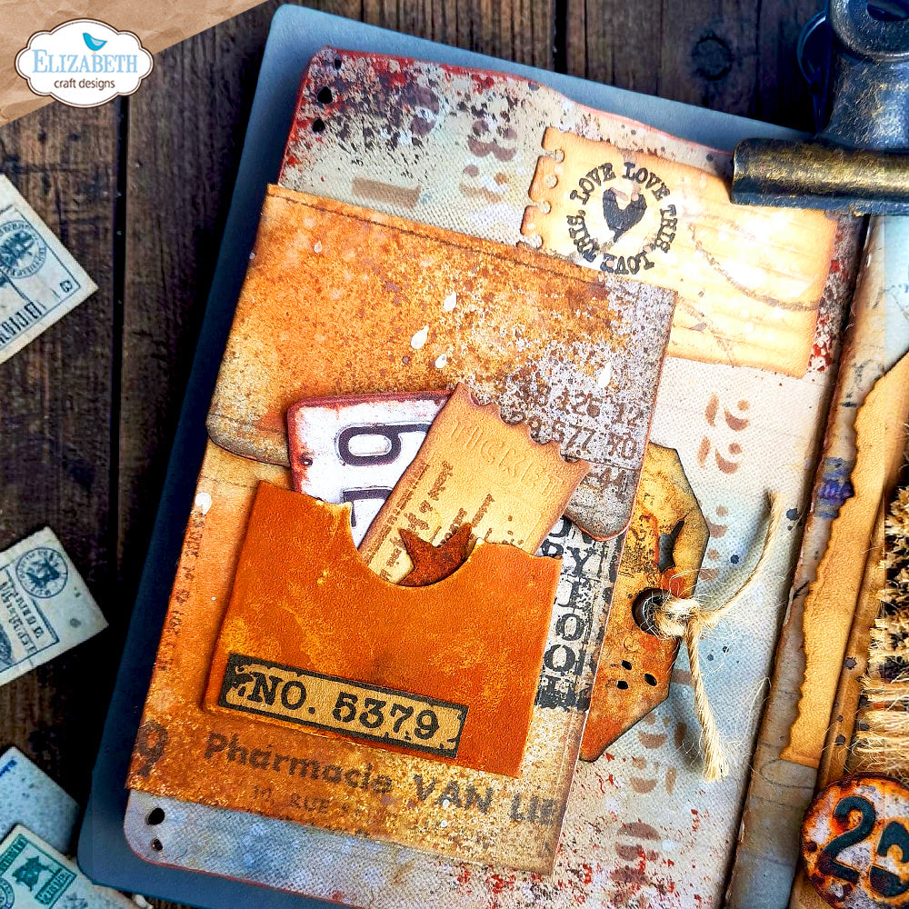 Elizabeth Craft Designs Off the Edge Pocket Dies 2367 folder pocket numbers ticket card