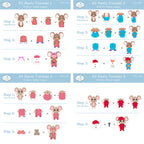 Elizabeth Craft Designs PJ Party Dies 2382 assembly guide