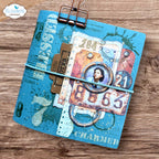 Elizabeth Craft Designs Perfectly Imperfect Clear Stamps cs458 blessed notes blue background woman in circle frame card