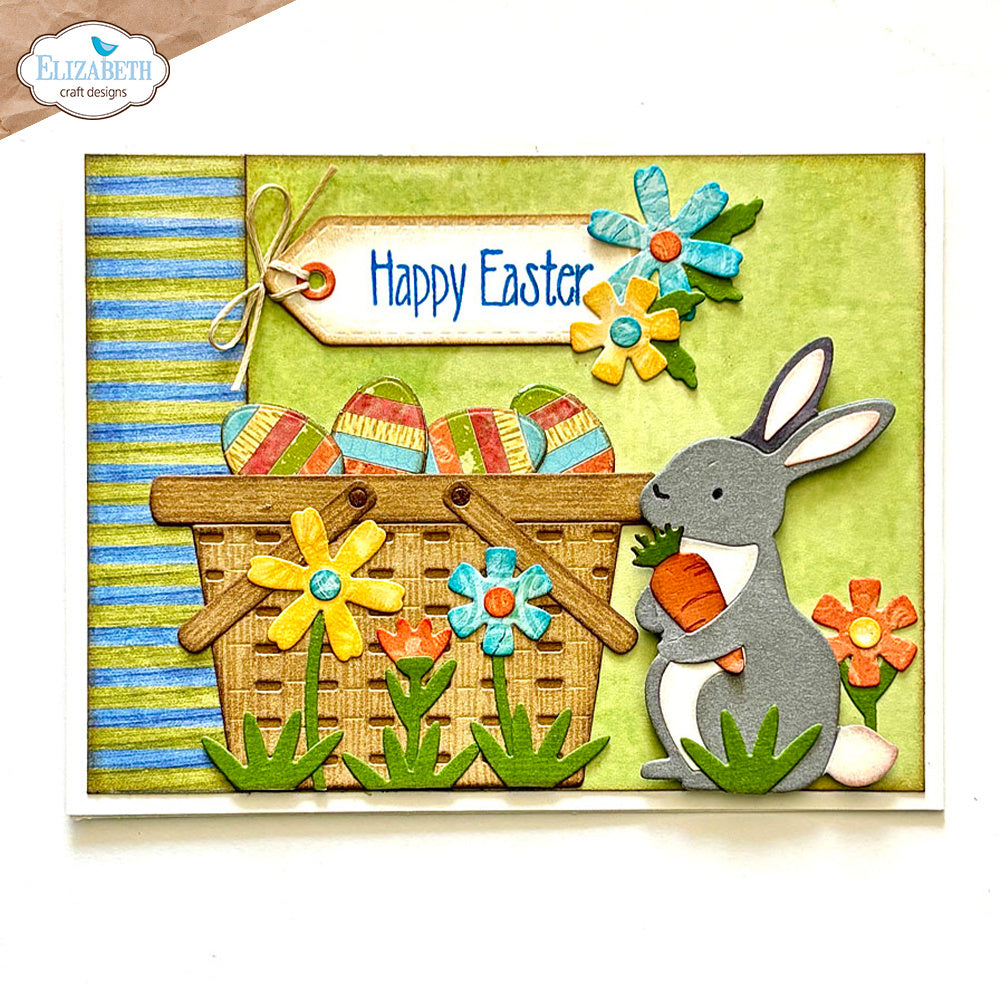 Elizabeth Craft Designs Picnic Basket and Bunny Dies 2234 Easter
