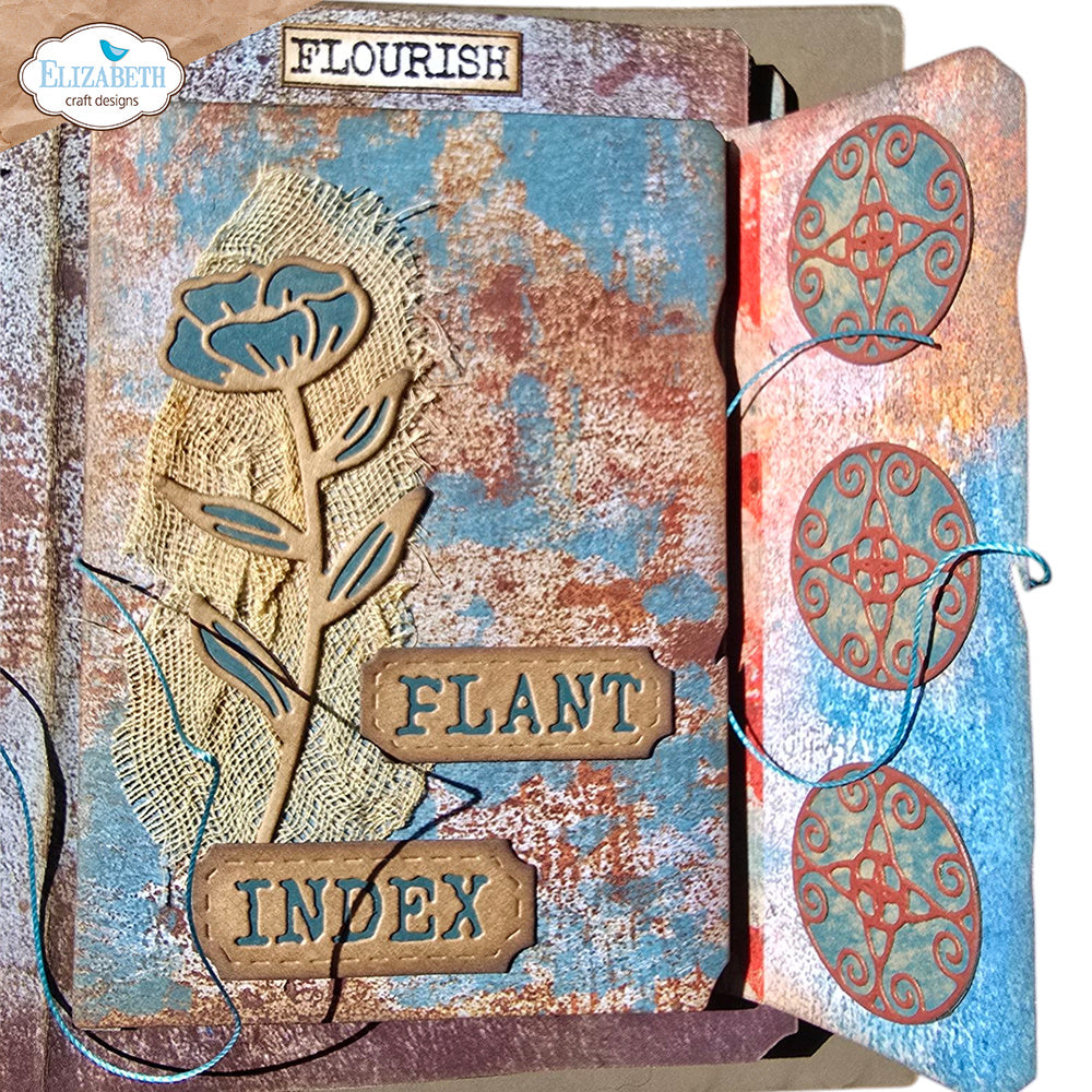 Elizabeth Craft Designs Plant Index Folder Dies 2266 flourish
