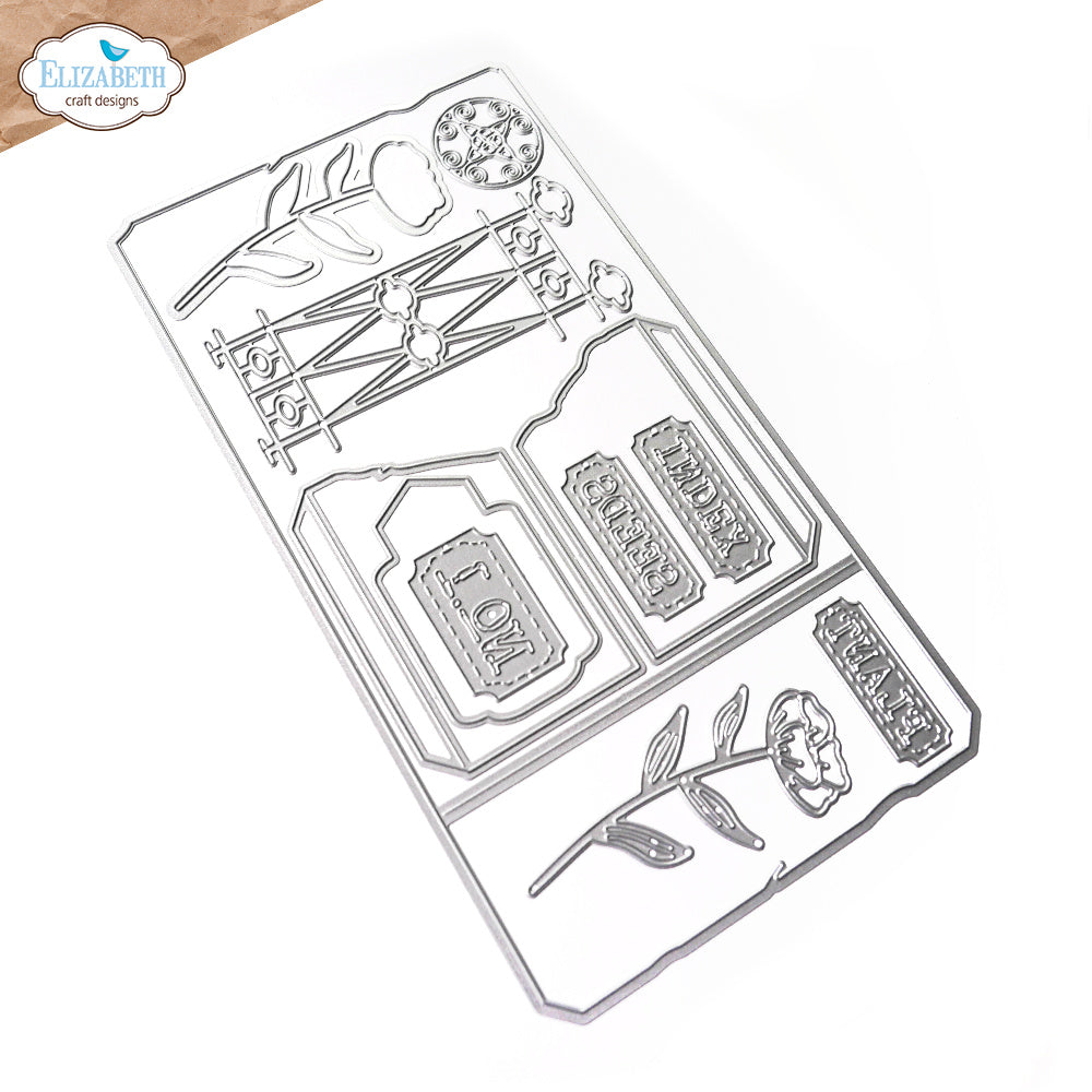 Elizabeth Craft Designs Plant Index Folder Dies 2266 pieces