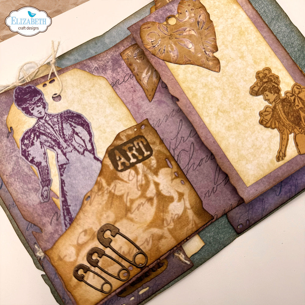 Elizabeth Craft Designs Playful Grunge Dies 2241 art