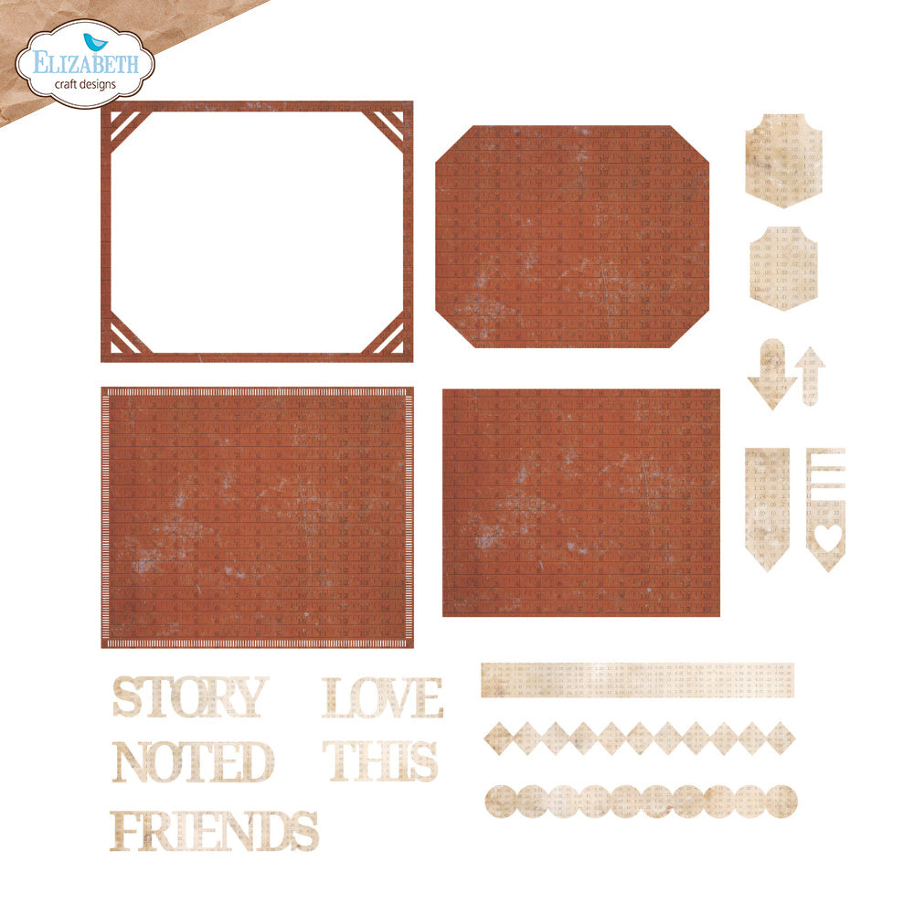 Elizabeth Craft Designs Pocket Page Inserts 3 Dies 2360 friends