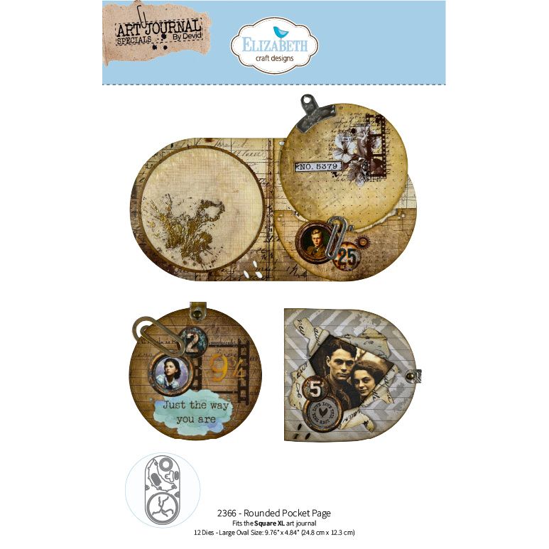 Elizabeth Craft Designs Rounded Pocket Page Dies 2366