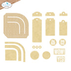 Elizabeth Craft Designs Rounded Pocket with Tags Dies 2337