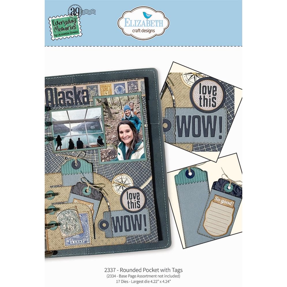 Elizabeth Craft Designs Rounded Pocket with Tags Dies 2337 package