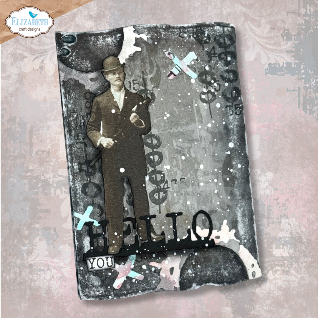 Elizabeth Craft Designs Scribbles Clear Stamps cs440 hello
