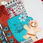 Elizabeth Craft Designs Seasonal Postage Clear Stamps cs466 gingerbread man blue cup with candy canes card