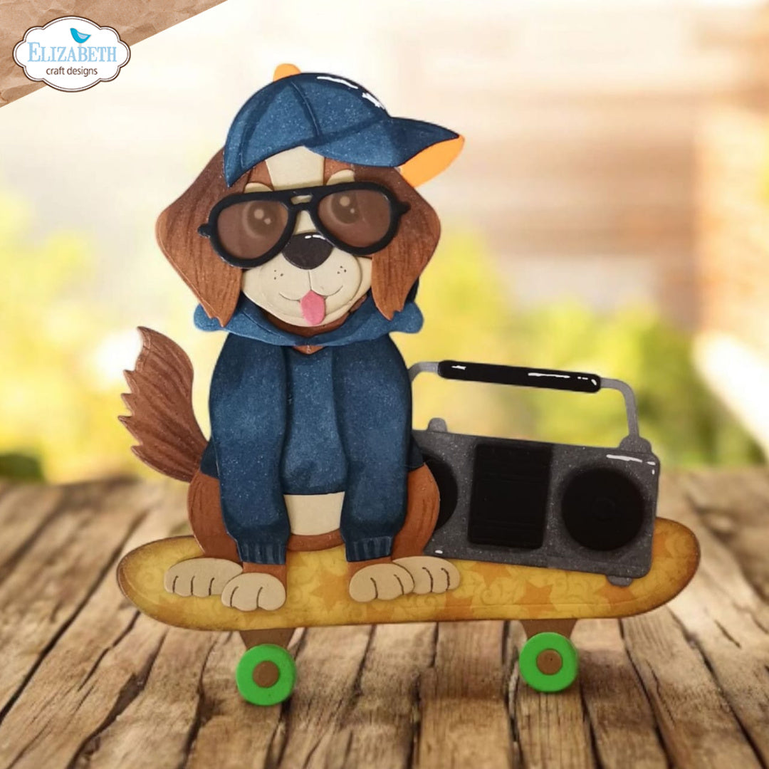 Elizabeth Craft Designs Skateboard Dies 2328 boombox