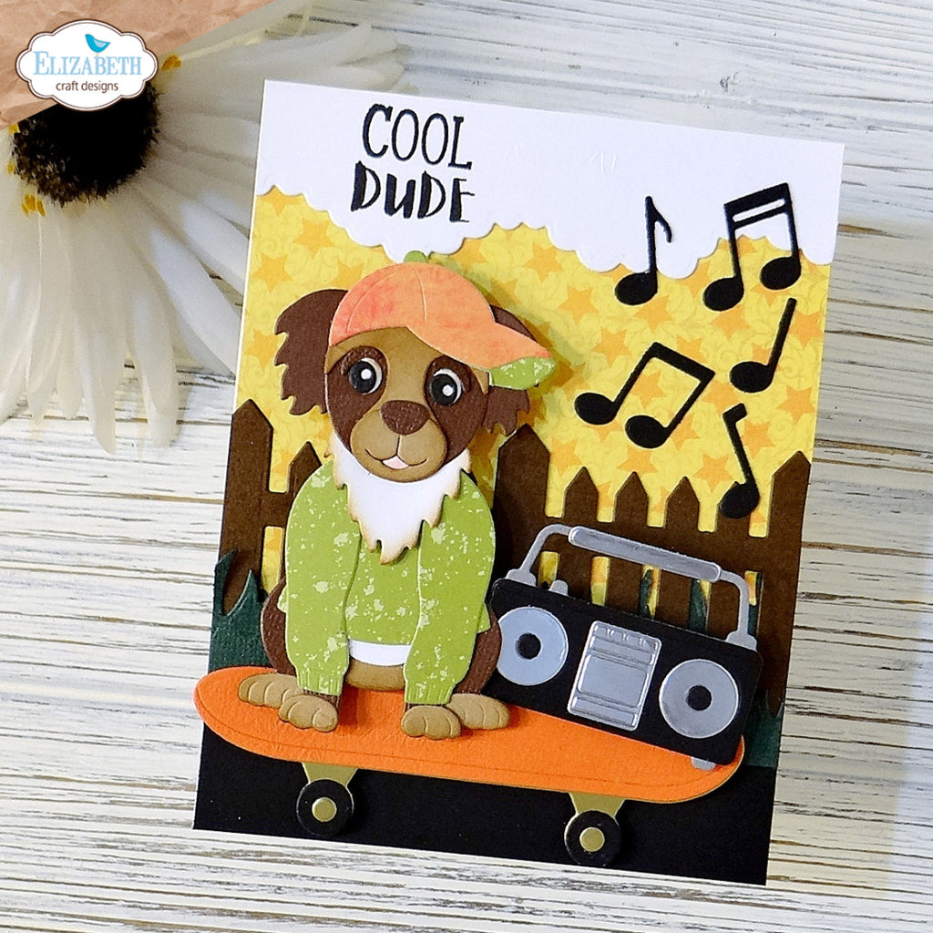 Elizabeth Craft Designs Skateboard Dies 2328 cool dude