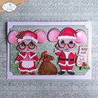 Elizabeth Craft Designs Snuggle Season Sentiments Clear Stamps cs463 santa mouse ms claus mouse nice list christmas card