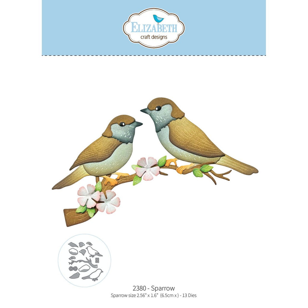 Elizabeth Craft Designs Sparrow Dies 2380
