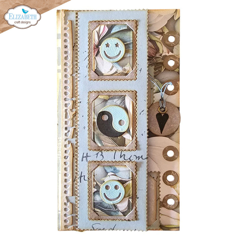Elizabeth Craft Designs Stamp Photo Frame Overlay Dies 2254 pieces yin yang