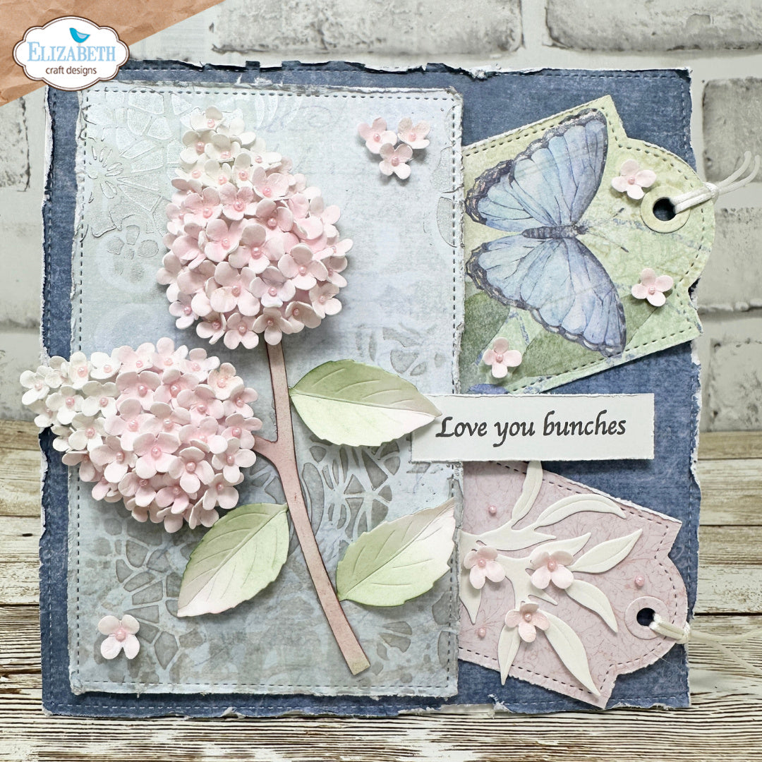 Elizabeth Craft Designs Stitched Rectangles And Labels Dies 2349 love you bunches