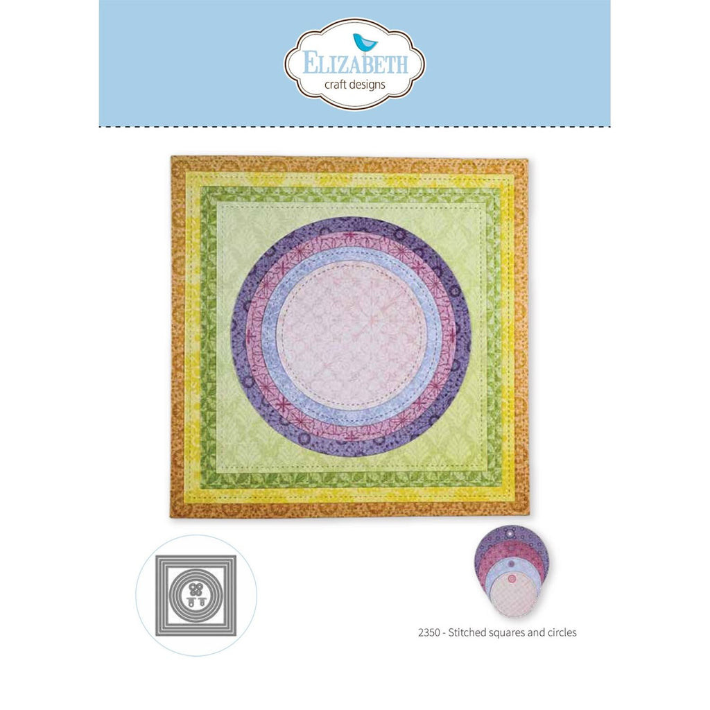 Elizabeth Craft Designs Stitched Squares And Circles Dies 2350