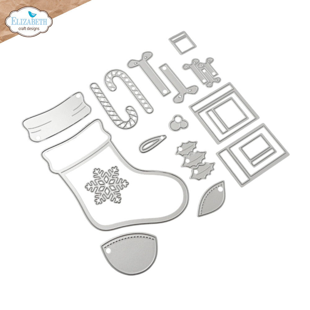 Elizabeth Craft Designs Stocking Dies 2389 line work