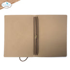 Elizabeth Craft Designs Stonewashed Brown Passport Art Journal aj07 open
