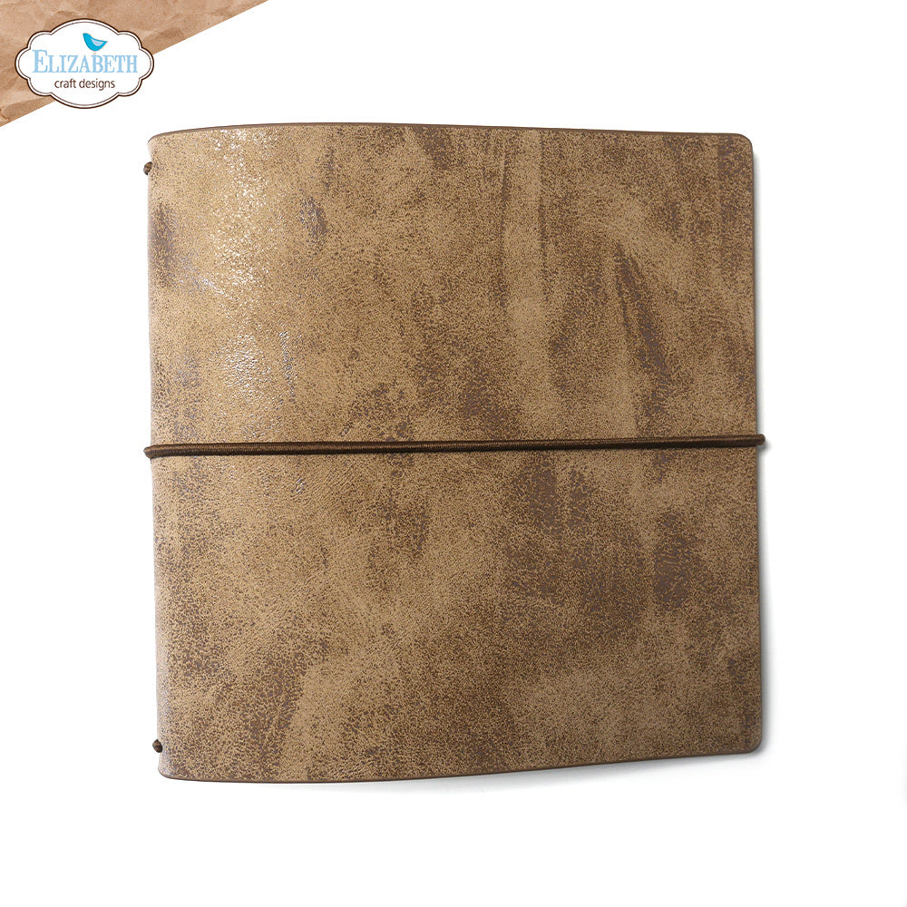 Elizabeth Craft Designs Stonewashed Brown Square XL Art Journal aj05